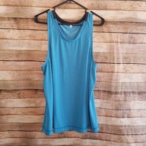 Lululemon Mens Blue and Black Tank Top Slim Large